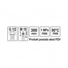 71840 FALA Racord flexibil F/M 1/2" M10, lung..